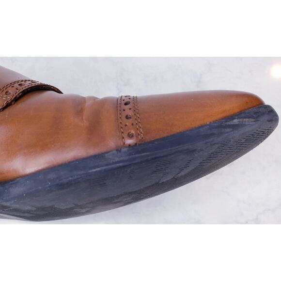 COLE HAAN Grand. OS Double Monk Strap Dress Shoes Brown Leather Men's Size 11 M - Picture 16 of 16